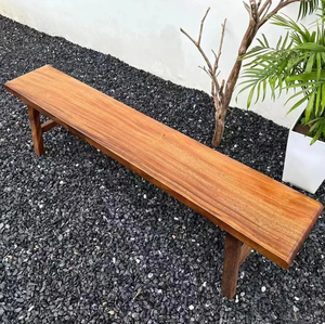 南美胡桃木长板凳奥坎实木条凳换鞋凳红木凳中式简约凳子原木茶凳