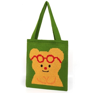 《可爱小熊》带一只小熊出门单肩包小众通用款女包编织包日韩包包
