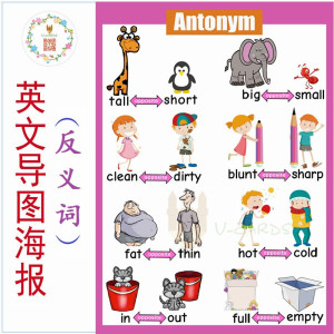 反义词图,卡通画,卡通图_大山谷图库