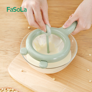 FaSoLa豆浆过滤网筛超细婴儿辅食密漏勺果汁密漏家用厨房隔渣神器