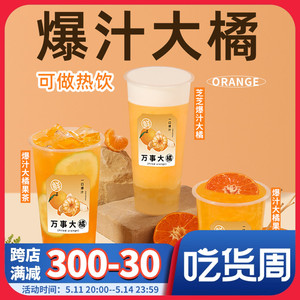 爆汁大橘1200g 橘子风味果酱泥含果肉果粒烘焙奶茶店专用原配料
