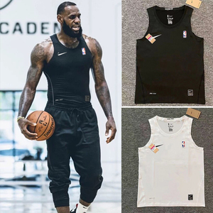 NBA篮球紧身衣背心男健身打底运动短袖跑步弹力无袖T恤球衣内衬