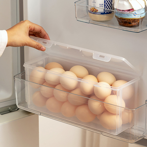 冰箱侧门收纳盒鸡蛋盒冰箱门内侧收纳鸡蛋架翻盖保鲜盒放鸡蛋盒子