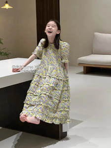 优米左品牌韩国童装女童连衣裙2024新款儿童裙子夏季女孩公主裙