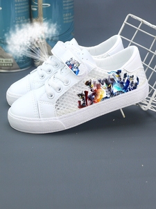 小白鞋女夏季新款韩版球鞋低帮板鞋小童鞋透气网面运动鞋男童网鞋