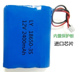 12V锂电池组18650可充电带保护板11.1V移动音响蓝牙音箱LED灯通用
