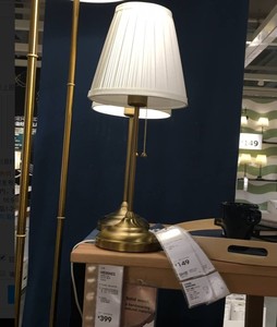 IKEA宜家台灯国内代购台灯工作灯 床头灯黄铜 奥思迪台灯装饰台灯