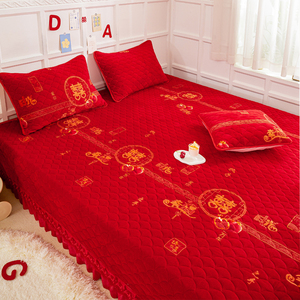 榻榻米床盖红色结婚炕盖炕单塌塌米的专用炕罩可订做东北大炕床单