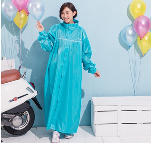 飞锐电动车成人雨衣雨披 时尚休闲韩版长款风衣 男女骑行带袖雨衣