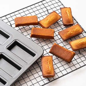 日本8连不沾费南雪蛋糕模具烤盘布朗尼面包点心家用烤箱烘焙工具