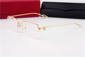 卡家纯钛超轻近视眼镜架男半框商务眼镜框CT0218配防蓝光平光眼睛