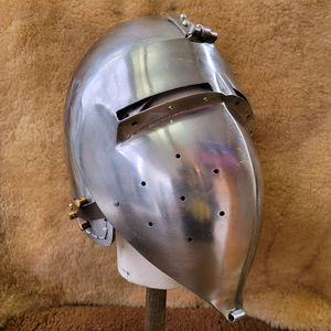 实时库存=中世纪骑士板甲Klappvisor头盔猿面盔Bascinet可穿包邮