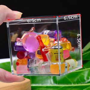 提拉米苏盒子小方盒带盖九宫格点心盒亚克力透明塑料小盒子包装盒