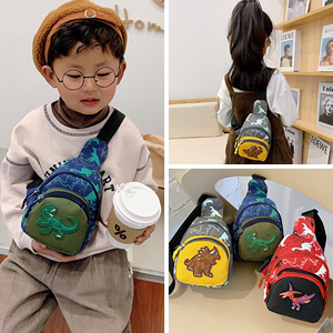 迷彩恐龙儿童包包男童斜挎包男孩胸包帅气小包包潮女童幼儿园礼物