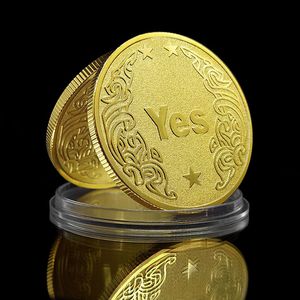 月光银决策币魔术硬币收藏许愿幸运纪念币YES NO好运币筹码币高档