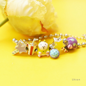 有看韩版可爱925银蜜蜂小羊彩色星星仙女棒星球串珠手链手镯配件