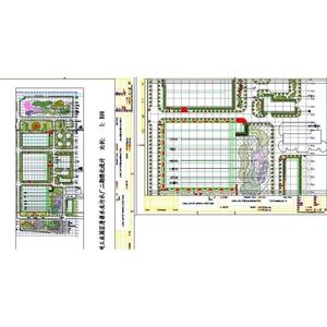 苏州工业园区清源水业污水厂绿化施工cad图环保dwg图