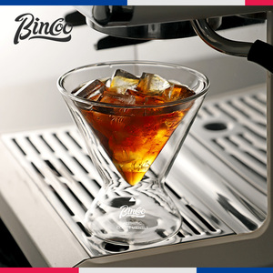 Bincoo双层玻璃杯咖啡杯咖啡馆冰美式拿铁DIRTY威士忌特调饮品杯
