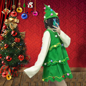 儿童服装圣诞树服装女装圣诞节cos服饰女童衣服cosplay服童装