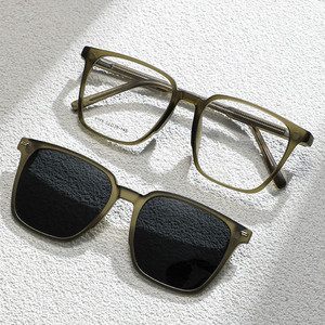 韩系墨镜夹片可配近视二合一眼镜框外配太阳镜套镜磁吸式偏光眼镜