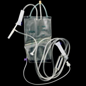 圣光一次性医用袋式输液器无菌带针头5.5/6号吊针打点滴输液管1套
