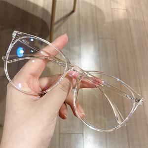 大框眼镜女近视可配有度数镜片超轻透明眼镜框架大脸显瘦素颜眼睛
