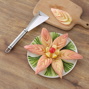 苹果推刀不锈钢水果专用食品雕刻模具厨房餐厅花式摆盘蔬果分割器