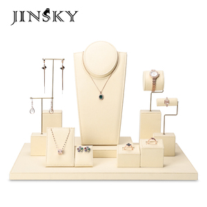 高档超纤珠宝柜台展示道具项链手表耳环陈列架橱窗墙壁道具摆件
