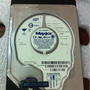 Maxtor/迈拓 硬盘 IDE 40G 台式并口 金钻硬盘美钻硬盘工业硬盘