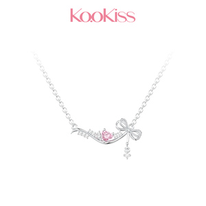 KooKiss 心语绵绵蝴蝶结丝带缠绕项链小众设计原创高级感百搭首饰