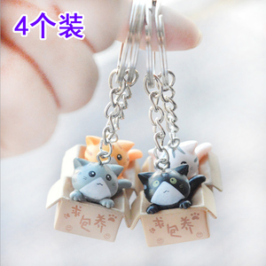 韩版可爱求包养小猫咪钥匙扣创意迷你玩偶学生 ins少女心包包挂件