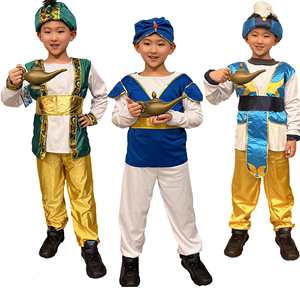 迪士尼男童阿拉伯王子服装 儿童印度服饰阿拉丁神灯cosplay服苏丹