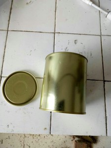 铁罐铁桶 胶水罐桶 密封金属罐 圆铁桶 涂黄化工铁罐油漆桶罐1l