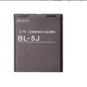 NOKIA电池bl-5J 1250MAH 3.7V 4.62WH5.3可视一5J 门铃禁电板1430