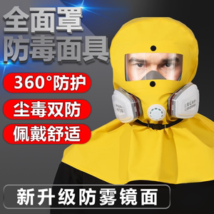 喷漆专用防毒面罩全面罩口罩化工厂油漆防护乐高化学品甲醛硫化氢