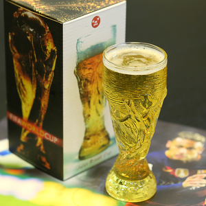 2024德国欧洲杯足球啤酒杯透明玻璃超大大力神杯酒吧KTV球迷用品