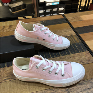 匡威2022年夏季清凉透气全白淡粉色帆布鞋560682 560680