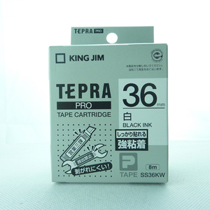 King Jim/锦宫 TEPRA贴普乐SS36KW标签带 SR3900C标签机色带