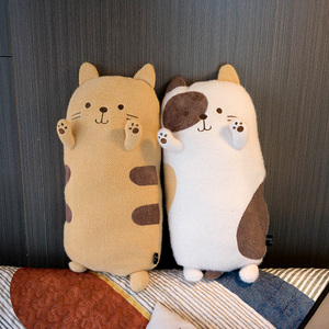 奇趣卡通猫咪抱枕简约现代客厅毛绒玩具柔软枕头沙发靠垫腰枕玩偶