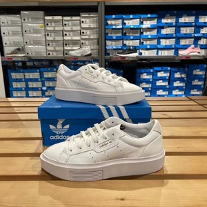 adidas三叶草女鞋SLEEK SUPER 厚底经典百搭小白鞋休闲板鞋EF8858