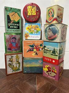 70年代80年代90年代 二手老铁皮盒子 饼干筒 糖果盒 老物件