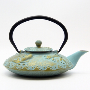 日式手工铁壶搪瓷涂层铸铁壶复古泡茶壶外贸彩色生铁壶烧水煮茶壶