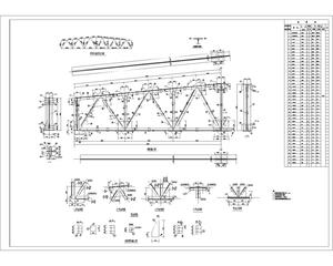 梯形钢屋架三角形钢屋架门式钢架钢结构设计图纸计算书
