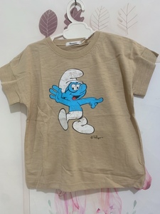 TWINKIDS韩国小木马儿童装夏季纯棉短袖T恤 男女宝套头蓝精灵上衣