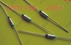 家电金属温度保险丝保险管 热熔器 熔断器 240度 250V 10A 240℃