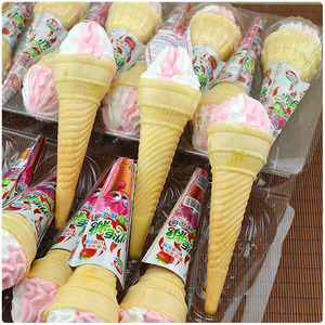 高颜值甜筒冰淇淋造型夹心棉花糖幼儿园活动奖励零食大礼包整盒