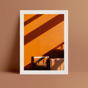 maotto 橙色的墙 风景摄影诗意挂画 北欧现代静物 艺术微喷装饰画