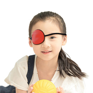 真丝单眼罩成人儿童全遮光术后训练弱势遮盖斜视单只单边眼罩cos