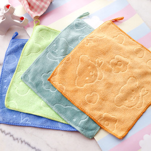 简约纯棉擦手巾全棉吸水挂式儿童毛巾厨房卫生间抹手小方巾擦手布