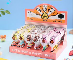 日本进口 丸川什锦水果口味棒棒糖卡通便便兔子造型儿童糖果零食